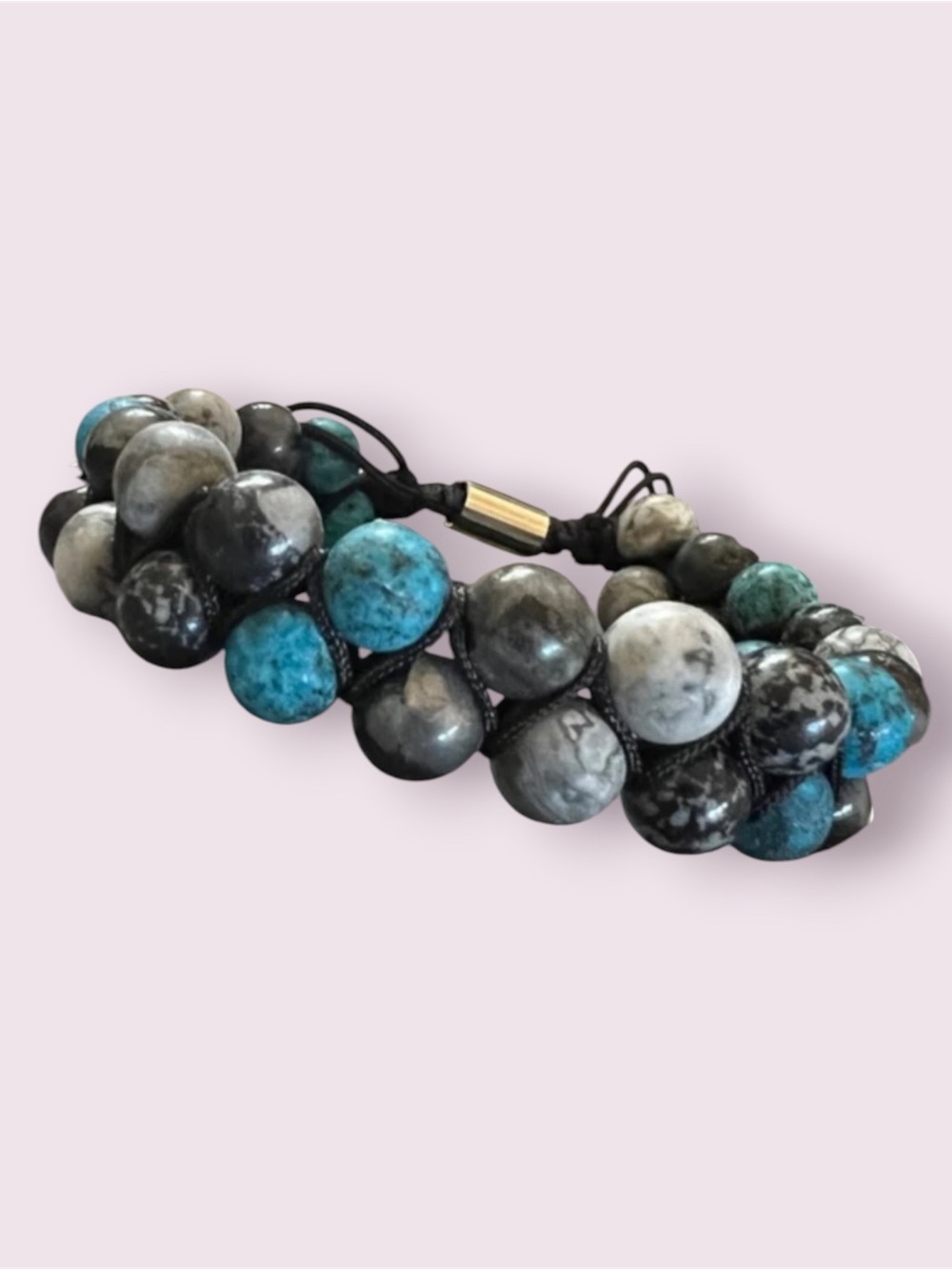 Creed Mens Double Stack Beaded Bracelet
